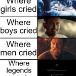 Where legends cried | image tagged in where legends cried format | made w/ Imgflip meme maker