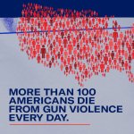 More than 100 americans die from gun violence every day meme