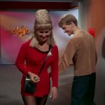 Star Trek OS Charlie X hits Yeoman Rand rear end