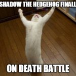 yay | WHEN SHADOW THE HEDGEHOG FINALLY WON; ON DEATH BATTLE | image tagged in victory monday,death battle,sega,shadow the hedgehog,victory,monday | made w/ Imgflip meme maker