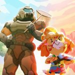 Isabelle and Doom Guy meme