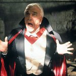 Scared Dracula Leslie Nielsen