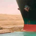 Excavator Container Ship Suez Canal
