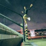 Stephen M. Green Standing On One Foot In The Night | PARKOUR?!? HARDCORE PARKOUR | image tagged in stephenmgreen,youtuber,youtubers,actors,artists,2020 | made w/ Imgflip meme maker