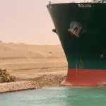 Suez Canal Boat and Digger