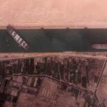 Suez blockage from space