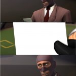 Spy reads a card