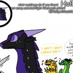 Holly announcement Wings Of Fire | what would you do if you found out sunny and starflight liked each other? comments | image tagged in holly announcement wings of fire | made w/ Imgflip meme maker