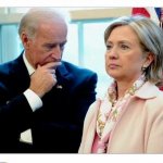 Joe Biden and Hillary Clinton awkward