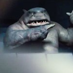 The Suicide Squad King Shark hand meme