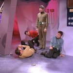 Star Trek Kirk Bones and Redshirt down 3