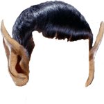 Png Spock Vulcan pointy ears and hair