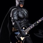 Batman guitarist | SUDDENLY  SLASH  REALIZED  HE  FORGOT  TO  CHANGE  BEFORE  THE  SHOW | image tagged in batman guitarist | made w/ Imgflip meme maker