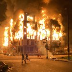 Fire burning building rioters minneapolis 3