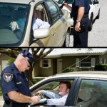 pulled over - 2 panels meme