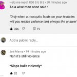 "VIOLENCE ISNT ALWAYS THE ANSWER | image tagged in violence isn't always the answer,shrek | made w/ Imgflip meme maker