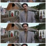 Borat neighbour meme