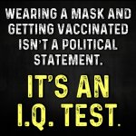 Mask vaccinated IQ test meme