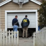 FBI house garage door