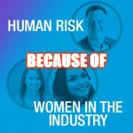 Human Risk | BECAUSE OF | image tagged in aoc | made w/ Imgflip meme maker