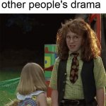 Me watching other people's drama | Me watching other people's drama | image tagged in mallory pike staring,memes,the baby-sitters club | made w/ Imgflip meme maker