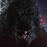 Smiling Godzilla meme