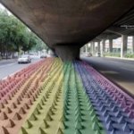 LGBTQ spiked highway underpass