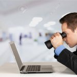 Binoculars laptop