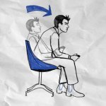 Lean forward in your chair