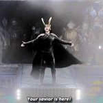 Loki Thor Ragnarok Your savior is here meme