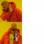 Drake but Gun meme