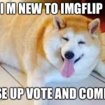 I am new | I M NEW TO IMGFLIP; PLEASE UP VOTE AND COMMENT | image tagged in thicc doggo | made w/ Imgflip meme maker