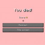 Minecraft death screen