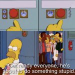 Homer Doing Something Stupid meme