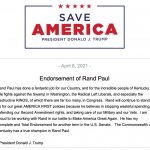 Donald Trump endorses Rand Paul