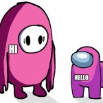 Been Friends | HI; HELLO | image tagged in when you are taller than him | made w/ Imgflip meme maker