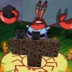 Mr. Krabs Summoning the Wither meme