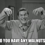 Do you have any walnuts? | DO YOU HAVE ANY WALNUTS? | image tagged in dick van dyke walnuts | made w/ Imgflip meme maker