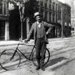 Henry Ford with a bike