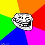 Blank colorful background troll face GIF meme