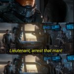 Lieutenant Arrest That Man 3 Panels