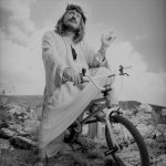 Jesus bicycle black & white