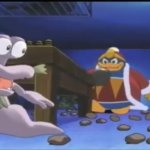 Escargoon Hiding From King Dedede meme