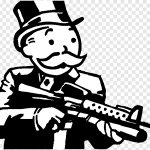 Mr. Monopoly with an f****ng gun