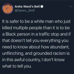 Racist policing double-standards tweet