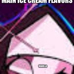 I have something to say | CAN WE SAY THIS PERSON IS THE MAIN ICE CREAM FLAVORS; VANILLA; CHOCOLATE; STRAWBERRY | image tagged in ice cream | made w/ Imgflip meme maker