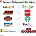 Good Bye...Hehe | SAY GOODNIGHT | image tagged in examples of successful rebrandings,memes,awkward,good night,world,funny | made w/ Imgflip meme maker