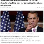 John Boehner voted for Trump