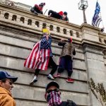 capitol hill wall climbers qanon maga trump meme