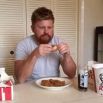 Man eating KFC